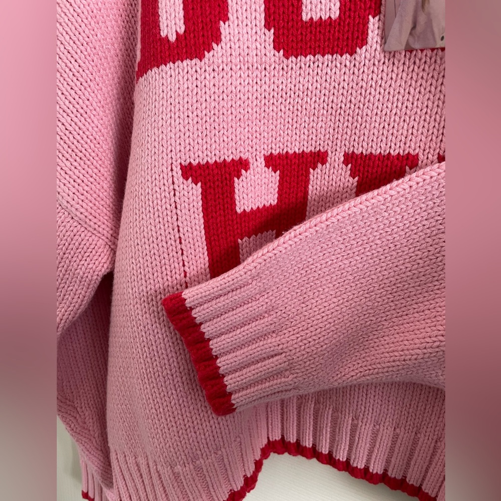 Sincerely Jules Pink and Red Dump Him Sweater - Picture 5 of 5